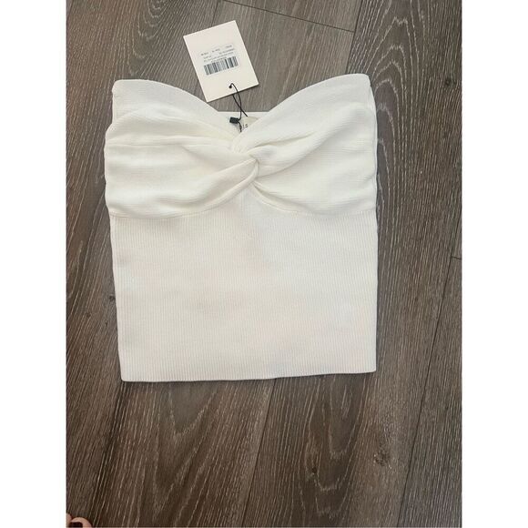 NWT DISSH Anika Twisted Off White Strapless Knit Top (Size 12) - Picture 2 of 4